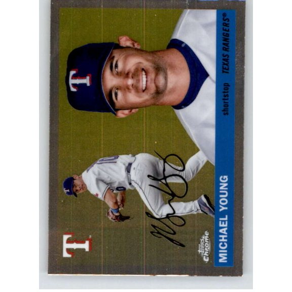 2025 Topps Chrome Platinum #485 Michael Young Texas Rangers MLB Baseball Base Trading Card