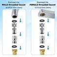 thumbnail image 4 of Hibbent Faucet Adapter Kit, Swivel Adapter to Connect Garden Hose - Multi-Thread Solid Brass Quick Connector Garden Hose Fitting 3/4 Inch - Chrome, 4 of 7