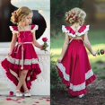 thumbnail image 1 of Jolie Robe de Princesse de Noël pour Bébé Fille Manches Volantes Dos Nu Volants Robe de Fête de Mariage Robe Formelle 1-6 Ans, 1 of 5