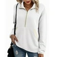 thumbnail image 2 of Women Cardigan Sweaters Lightweight Oversized Sweatshirt&nbsp;Cotton Small Petite White Cardigan Sweaters Crewneck Sweatshirts Long Sleeve Tops My Items, 2 of 6
