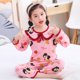 thumbnail image 1 of Conjunto de pijamas de princesas de Disney para niños, pantalones de manga larga para niñas, traje nuevo de encaje de estilo extranjero, conjunto de dos piezas de princesitas de 8 altura 100-110cm zhangmengya CONDUJO, 1 of 2