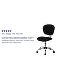 thumbnail image 5 of BizChair Mid-Back Black Mesh Padded Swivel Task Office Chair with Chrome Base, 5 of 13