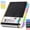 Black, variant on 5 Subject Notebook College Ruled with Removable Dividers Tabs, 8.5"x11", A4 Hardcover Spiral Notebook with 100GSM Thick Paper, Inner Pocket, Golden Tree Embossed Cover Journal for Note Taking