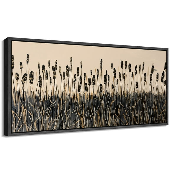 Large Framed Canvas Print Soft Cloudscape with Flying BirdsWall Art Decorative Ready to Hang Painting for Living room Bedroom 60x30 inches Black Frame