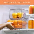 thumbnail image 3 of Sorbus Clear Stackable Pull-Out Fridge Organizer Bins, Large 6-Pack, 3 of 6