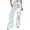 A-Green1528, variant on XIAOCHA Women's Stripe Print Wide Leg Pants Smocked High Waist Pants Daily Casual Loose Trousers