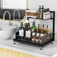 thumbnail image 4 of 2 Pack Under Sink Organizers, Adjustable L Shape Pull Out Cabinet Storage for Kitchen Bathroom, 4 of 5