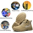 thumbnail image 6 of Waterproof Steel Toe Work Safety Boots Lightweight Breathable Slip Resistant Construction Sneakers, 6 of 10