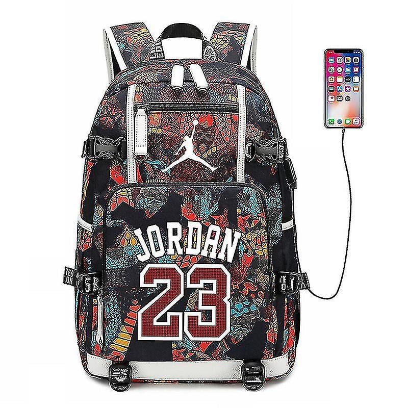 FANwenfeng KB24 Luminous Basketball Backpack - Glow-in-the-Dark Fan Bag For Travel & School, 24L