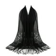 thumbnail image 2 of Shawls and Wraps for Evening Dresses Scarfs for Women Pashmina Wedding Formal Shawl black, 2 of 8