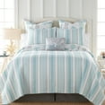 thumbnail image 3 of Levtex Home - Cape Coral - Quilted Euro Shams Set of Two (26 x 26 in.) - Coastal Coral pattern Teal, Grey and White - Cotton Fabric, 3 of 3