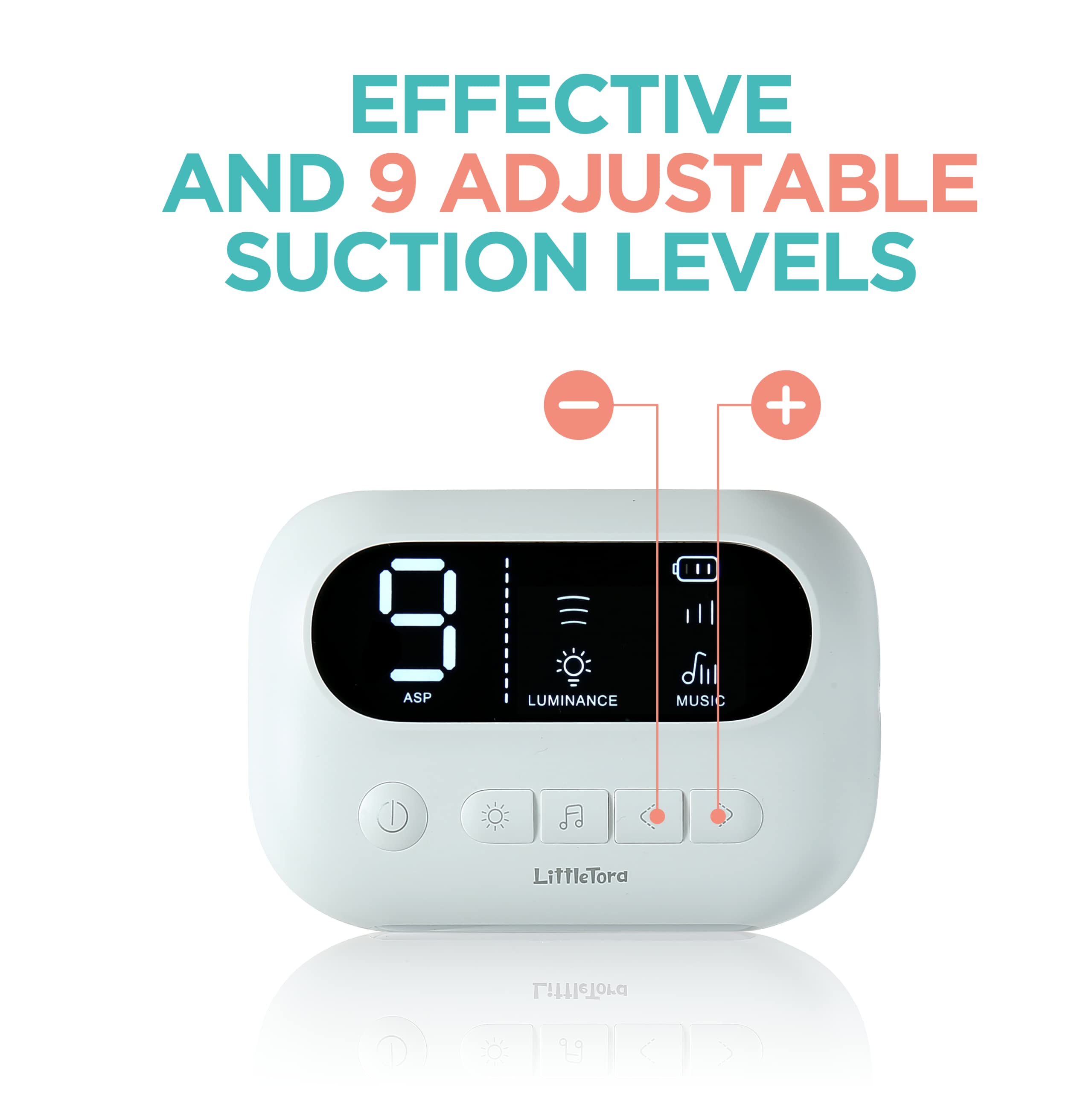LittleTora Pro Baby Nasal Aspirator - Built-in Music & Night Light - Rechargeable Nose Booger Sucker for Infants Babies Kids Toddlers - Snot Removal