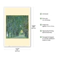 thumbnail image 2 of Avenue in the Park of Schloss Kammer Castle - Austria - From an Original Color Painting by Gustav Klimt c.1912 - Master Art Print (Unframed) 12in x 18in, 2 of 4