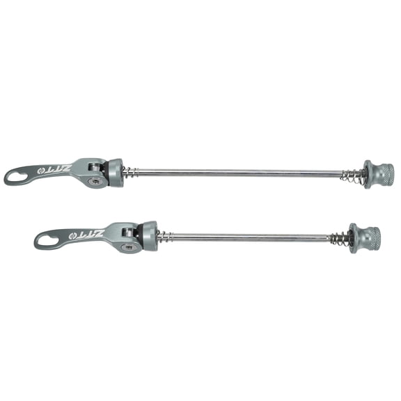 Unique Bargains 2 Pcs Bicycle Quick Release Axles Skewers Lever Front Rear 15cm 5.91" 18.5cm 7.28" Titanium Tone