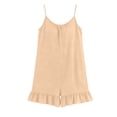 thumbnail image 6 of Purcolt Womens One Piece Jumpsuit Summer Casual Spaghetti Strap Sleeveless Shorts Outfits Comfortable Loose Fit Loungewear with Ruffled Hem, 6 of 7