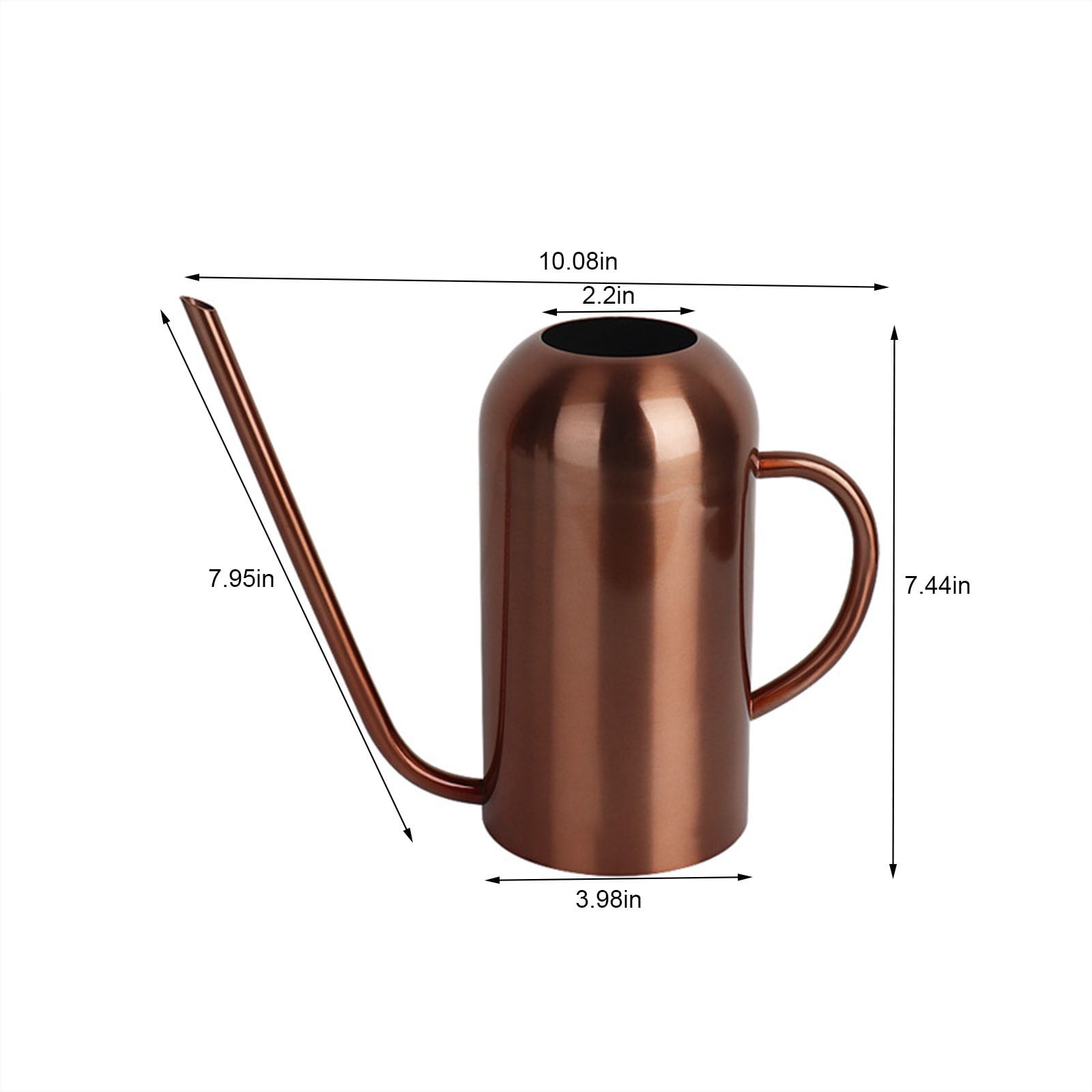 1.5L Stainless Steel Watering Can with Long Spout, Large Capacity Metal Watering Pot for Indoor Outdoor Plants, Ergonomic Handle & Anti-Spill Design