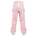 thumbnail image 3 of Womens Snow Ski Pants Insulated Waterproof Winter Snowboard Pants with Detachable Bib Suspender for Outdoor Activities 2026 Pink XL, 3 of 3