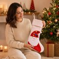 thumbnail image 3 of Christmas Stockings, Classic Holiday Xmas Stocking with Hanging Loop, Gift Bag for Fireplace Mantel, Tree and Family Holiday Decor, 3 of 8