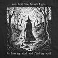 thumbnail image 2 of Womens and Into The Forest I Go to Lose My Mind and Find My Soul T Shirt Funny Creepy Witch Tee for Ladies Womens Graphic Tees, 2 of 9