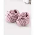 thumbnail image 3 of Baby Booties Knitted Shoes Newborn First Cozy Warm Shoes for Infant Boy Girl Solid Color Winter Shoes 3-6 Months Pink, 3 of 7