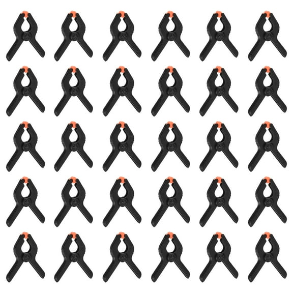 Uxcell 30Pcs Plastic Spring Clamps Heavy Clip 2.5" Professional Small Muslin Clamp for Backdrop, Wood Working, Craft