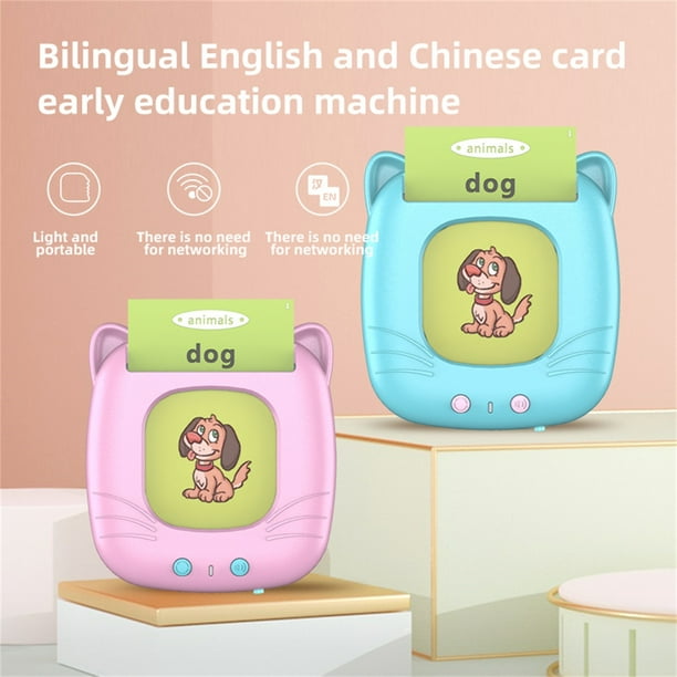 Xihbxyly Ofertas Relámpago de Hoy Lector de Tarjetas Didácticas Bilingües para Juguetes Educativos Infantiles.