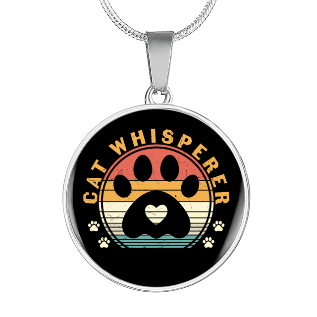 Collier de Cercle de Patte de Chat en Acier Inoxydable Ou en or 18 Carats 18-22"
