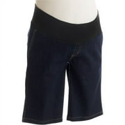 Maternity Demi-Panel Denim Bermuda Shorts