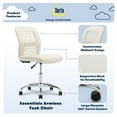thumbnail image 2 of Serta Essentials Chaise d'Ordinateur, Similicuir Crème Inspiration et Maille, 2 of 2
