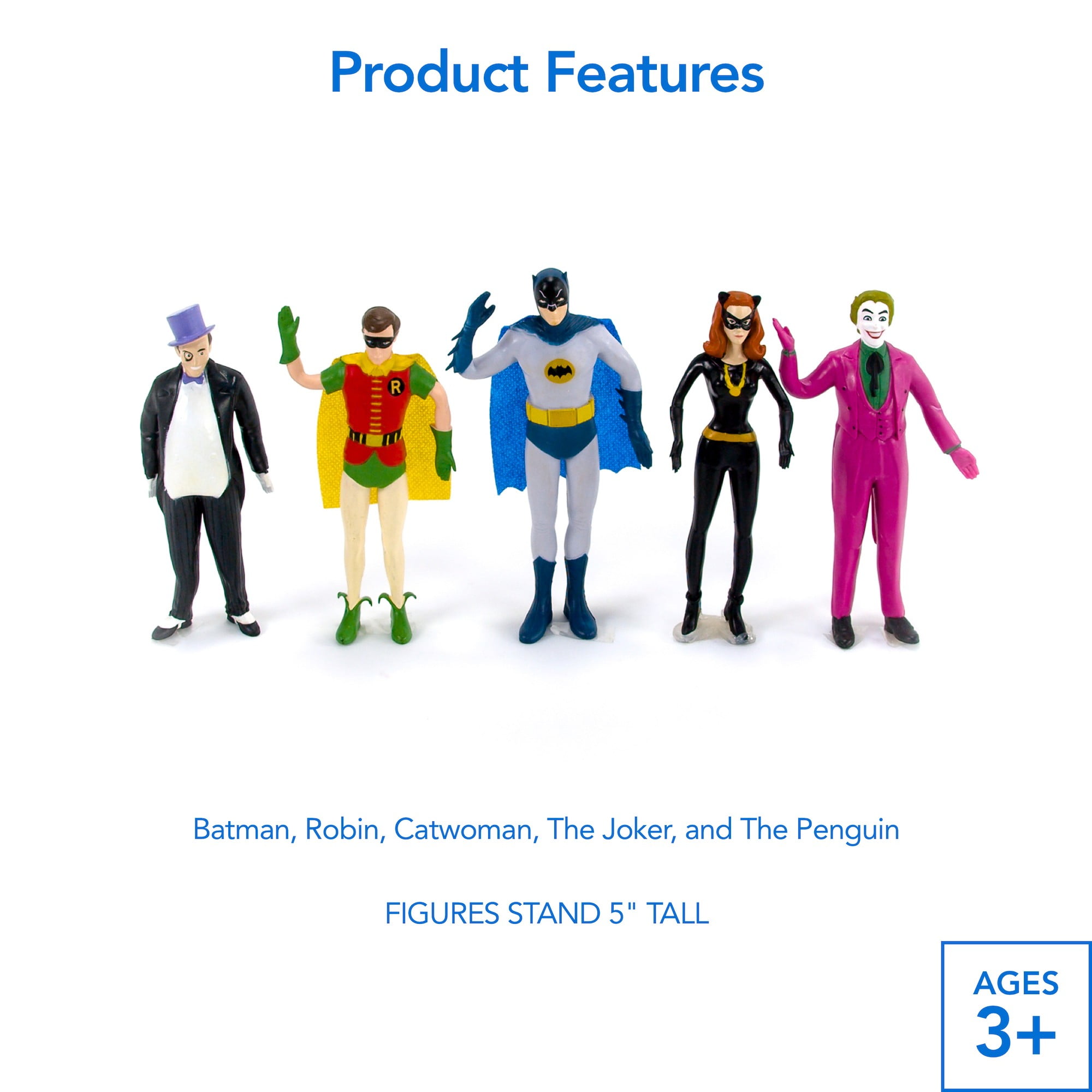 NJ Croce Batman Classic TV Series Bendable Boxed Set