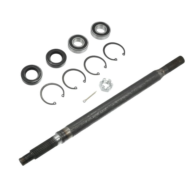 Unique Bargains 1 Set Rear Axle Shaft with Bearing Seal Kit Replacement Passenger Side for E-Z-GO Electric 1994 Gray Metal