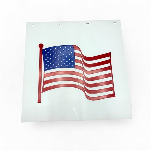 American Flag Truck/Semi Mud Flaps Super Durable 24" x 24" x 1/4" Linear Low-Density Polyethylene