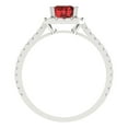 thumbnail image 4 of 1.86 tcw Natural Garnet Cocktail Fashion Ring for Women, 18K White Gold, 4 of 5