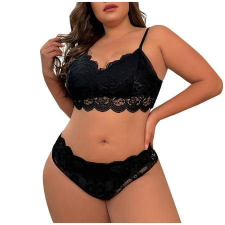 

Christmas Pajamas for Family Family Christmas Pajamas Large Women s Fun Underwear Perspective Flower Lace Pajama Set Family Christmas Pajamas Matching Family Pajamas Clearance Black 4XL