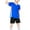 Blue, variant on Boys Soccer Outfits Short Sleeve T-Shirt and Shorts Kids Sports Training Football Athletic Tracksuit Clothes