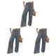 thumbnail image 5 of Pantalones Qarigey Mujer Verano Primavera Casual Pierna Ancha Cintura Alta Elástico Gris L, 5 of 6