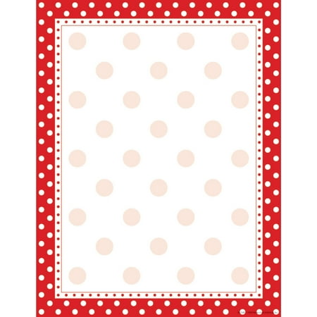 UPC: 0612086007165 | Barker Creek Red/White Dots Computer Paper  8-1/2 x 11 Inches  50 Sheets