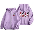 thumbnail image 4 of Christmas Gnome Hoodies for Women 2025 Long Sleeve Zip Up Graphic Hooded Sweatshirt with Pockets Jacket Coat, 4 of 7