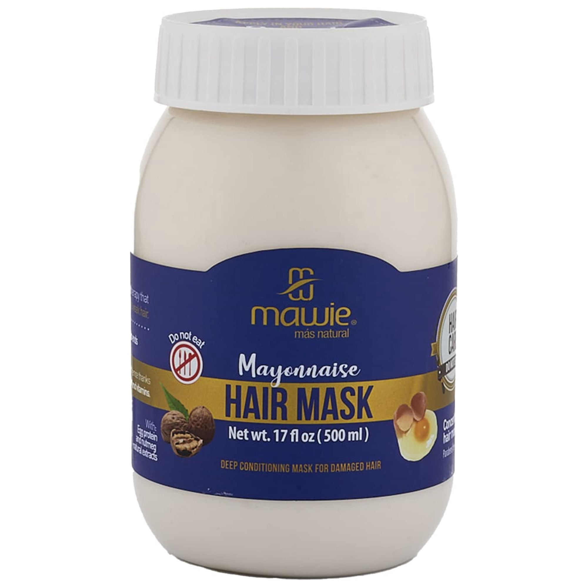 Mawie Mayonnaise Hair Mask for dry damage, adds shine, fortifies, nourishes processed hair 17 oz