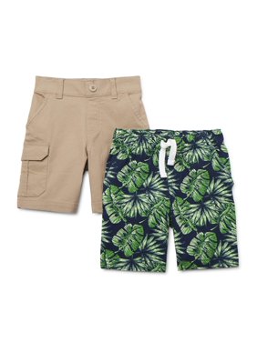 365 Kids from Garanimals Boys' 4-10 Pull-On and Cargo Shorts, 2-Pack