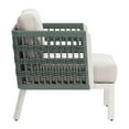 thumbnail image 2 of Bridgehampton Armchair White Accent Chair, Modern Style, Removable and washable cushion cover, Aluminum, Outdoor Living, 2 of 5