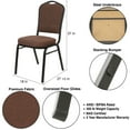 thumbnail image 2 of Hampden Furnishings Lila Collection Fabric Banquet Chair, Natural Chocolatier, Pack of 2, 2 of 9