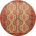 thumbnail image 1 of Ahgly Company Indoor Round Traditional Mango Orange Persian Area Rugs, 3' Round, 1 of 6