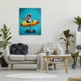 thumbnail image 2 of Stupell Industries Funny Big Eye Space Dog Retro Rocketship Ride, 30 x 40, Design by Brian Rubenacker, 2 of 6