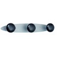 thumbnail image 1 of Cintre Fixe Mural / Porte en Argent et Noir avec 3 Chevilles, 1 of 1