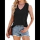 thumbnail image 1 of Camisetas Sin Mangas para Mujer, Camisetas de Verano con Cuello en V, Camisetas Estilo Chaleco. Negro M, 1 of 9