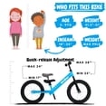 thumbnail image 2 of Bicicleta Balance Bike para niños de 5 a 8 años con neumáticos Air, color azul, 2 of 7