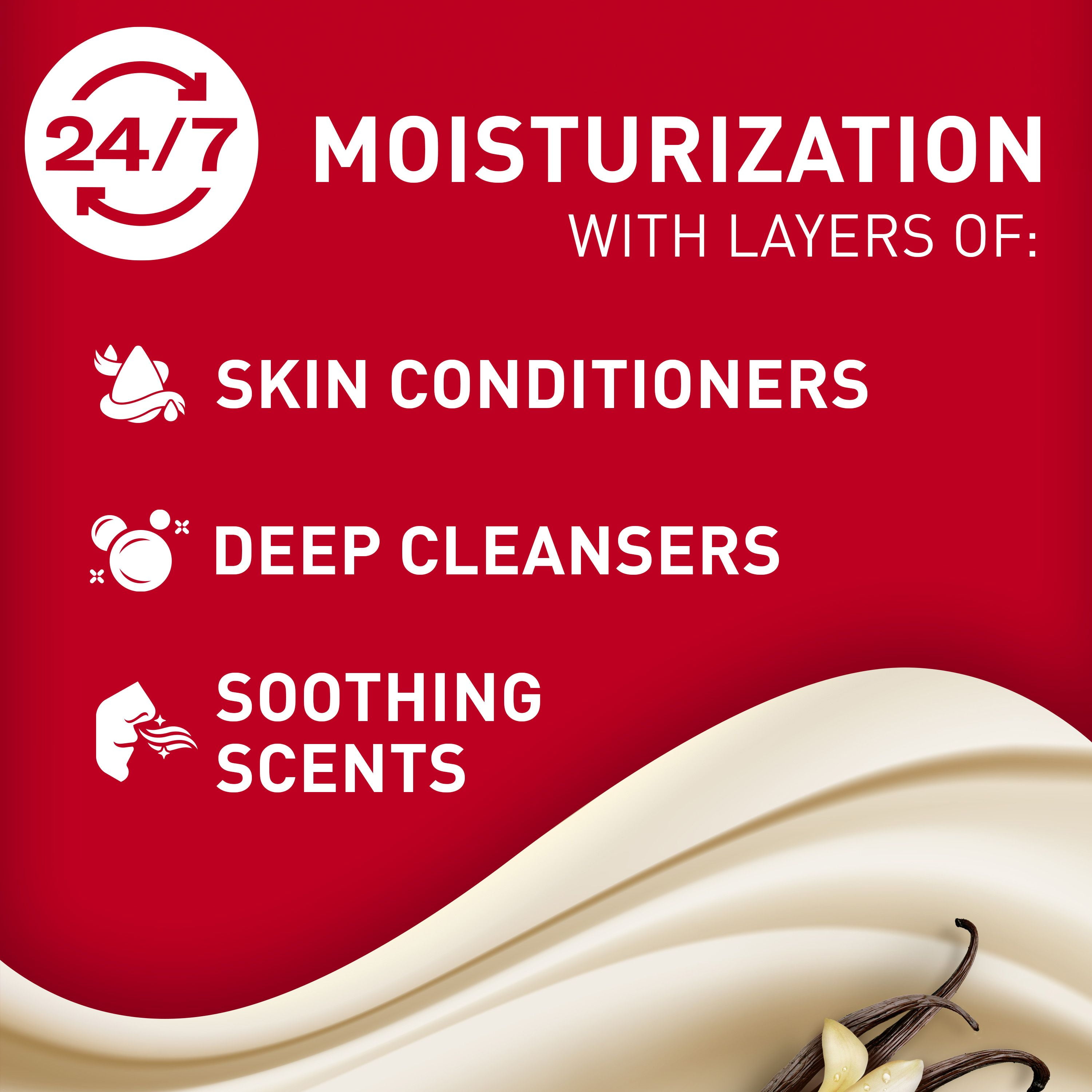 Nettoyant pour le corps pour hommes Old Spice Super Hydratation, Vanille + karité, hydratation régénératrice 24 heures sur 24, 7 jours sur 7 591ML