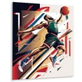 thumbnail image 2 of Designart "Slam Dunk on the Basketball Court" Sport Basketball Metal Art Living Room, 2 of 5