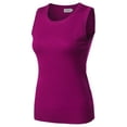 thumbnail image 2 of FashionOutfit Women's VISCOSE Solid Office Career Soft Stretch Sleeveless Knit Top, 2 of 3